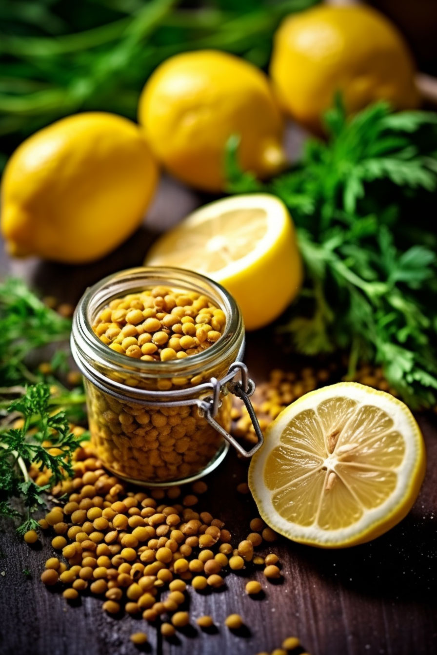 lentil lemon herbs