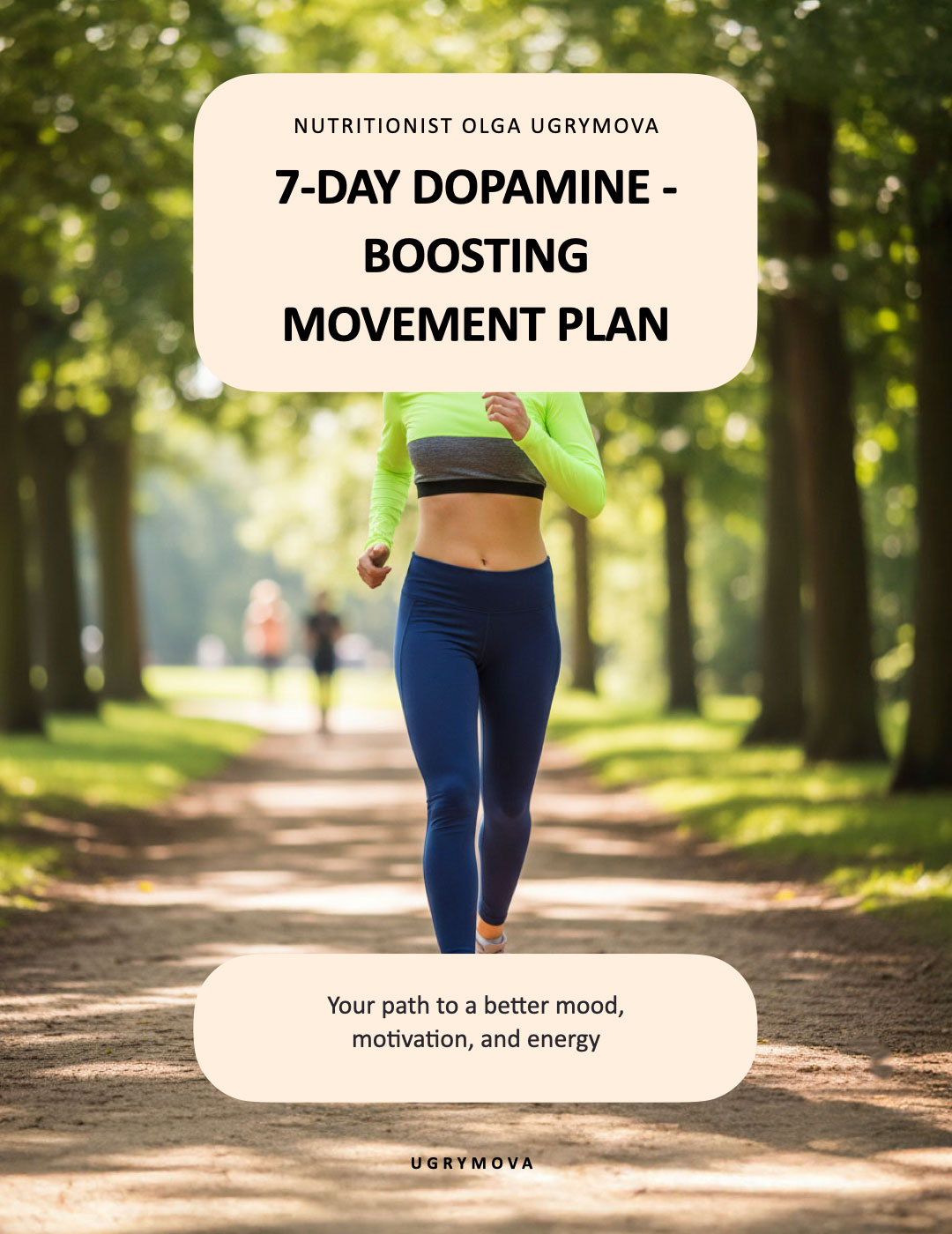 Cover of the 7-Day Dopamine-Boosting Movement Plan by Olga Ugrymova