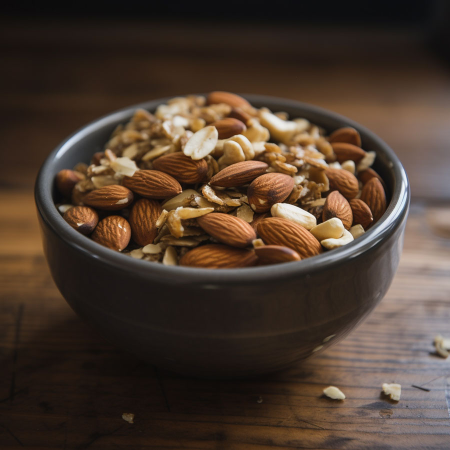 almonds walnuts Almonds and other nuts for Vegan Lentil Salad