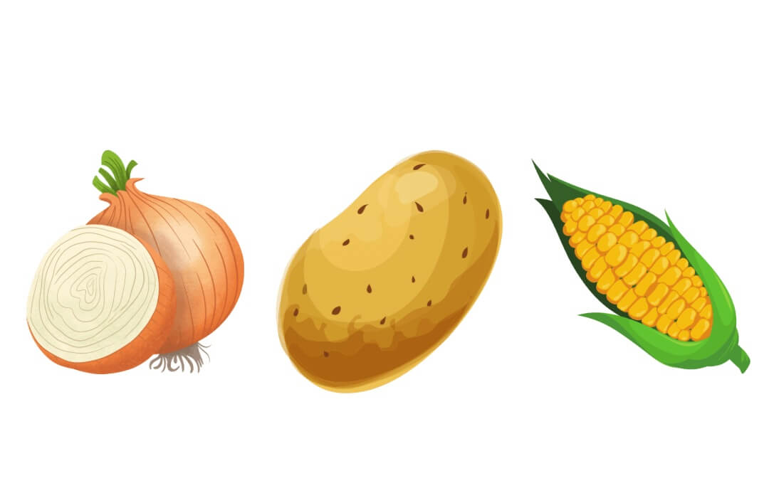 yellow color vegetables